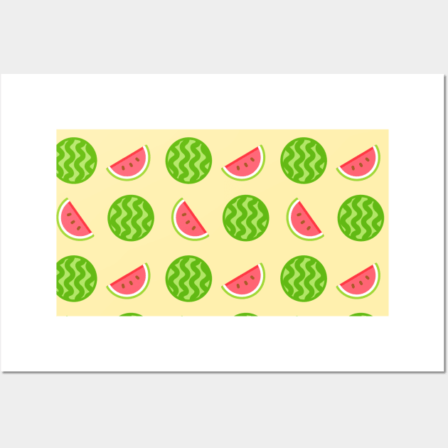 Summer watercolour watermelon Wall Art by timegraf